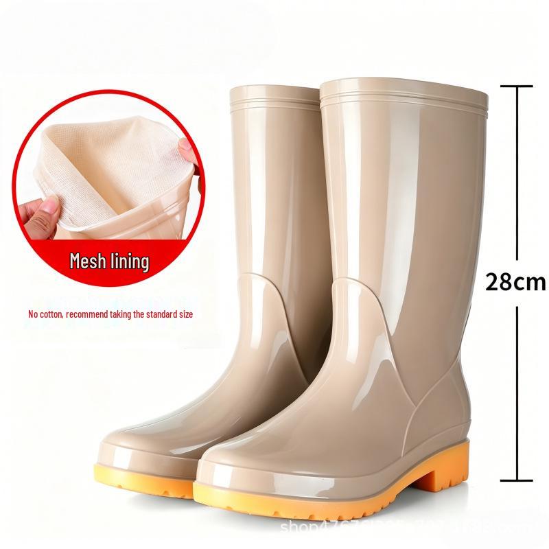 Rutschfeste, warme Gummistiefel für Damen mit hohem Schaft – Kostenloser Versand