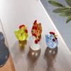 Hand Blown Crystal Rooster Statues Home Decor Turkey Sculpture Glass Chicken Figurines  Living Room