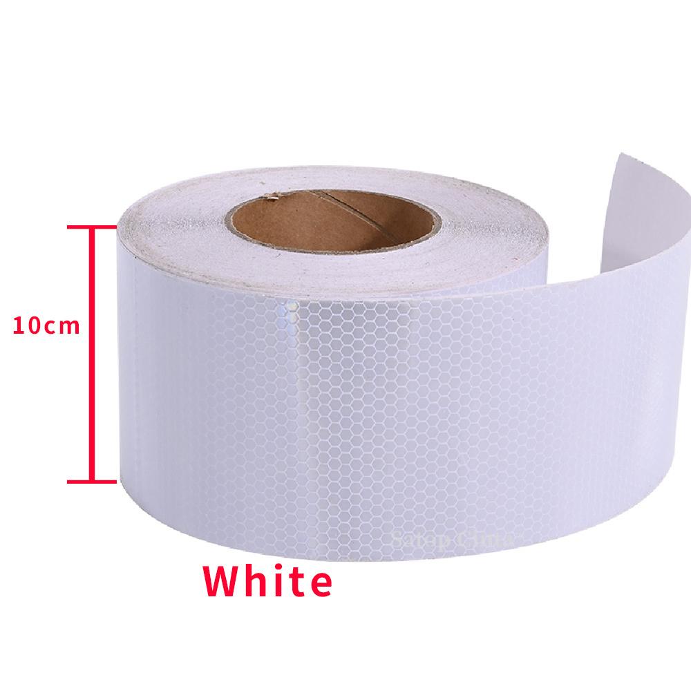 

10 см*5 м водонепроницаемые светоотражающие ленты самоклеящиеся белые красные флуоресцентные желтые наружные предупреждающие светоотражающие наклейки для автомобиля белый