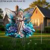 Acrylic Moon Fairy Garden Stake Decoration Weather-proof Outdoor Yard Lawn Patio Pathway Waning Moon Elf Stake Stick Ornament