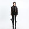 Personalized Simple Double-breasted Design Jeans Women's Autumn and Winter 2025 Fleece Tight Elastic Pencil Small Denim Pants