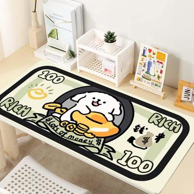 Line Dog Extra Large Desk Mouse Pad with Thickened Edges – Creative Office Keyboard Mat