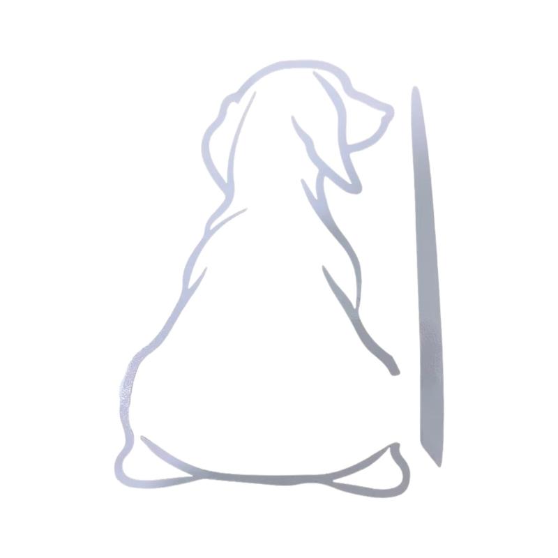 Adorable Wagging Puppy Window Sticker Strong Weatherproof Decoration Simple Installation for Vehicles Gifts