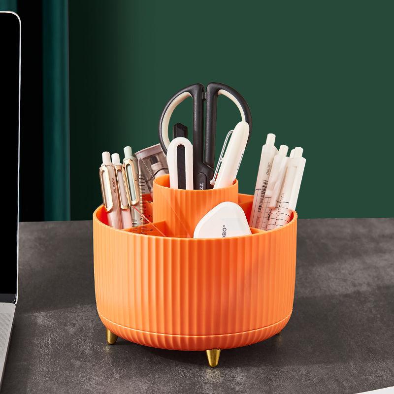 Drehbarer Stifthalter Großes Fassungsvermögen Schreibtisch Schreibwaren Kosmetik Aufbewahrungsbox Kinder Schreibtisch Make-up Pinsel Dose