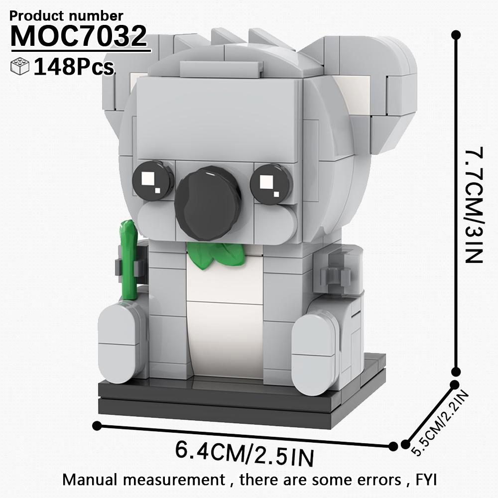 MOOXI Animal Series MOC Brick Panda Tiger Cat BrickHeaded Ser Model Adultes Building Block Kids Education Toys For Children Gift