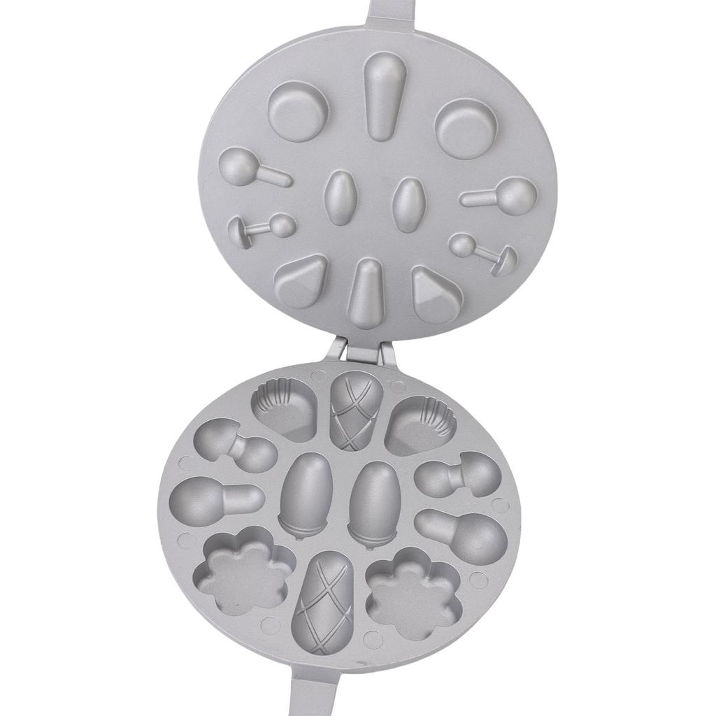 Formička na ořechy 12 otvorů hliníková slitina dřevo nepřilnavá tvar květiny ořechy forma na pečení pro kuchyň plynový sporák