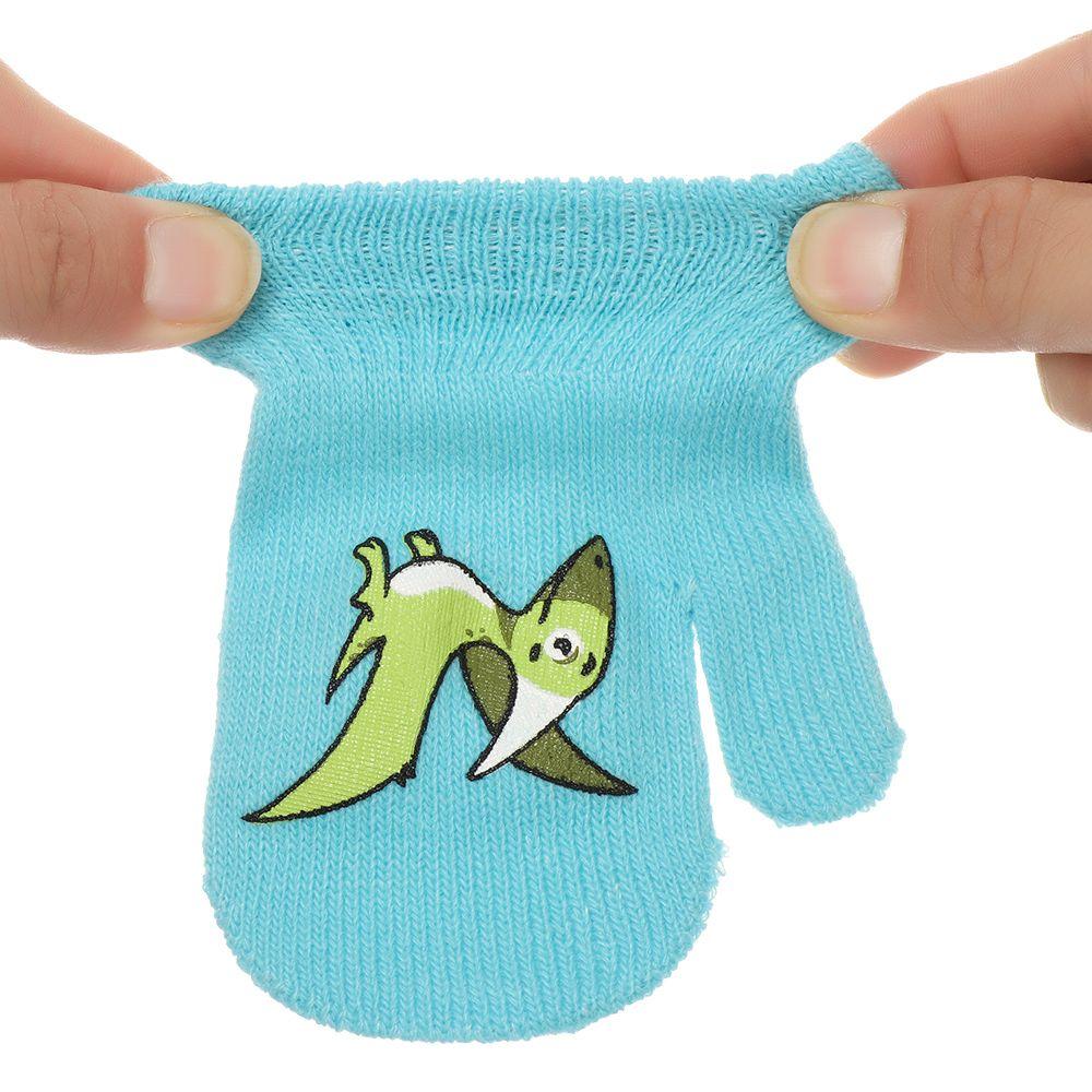 Fashion Winter Warm Dinosaur Cartoon Thickened Full Finger Kids Gloves Baby Mittens