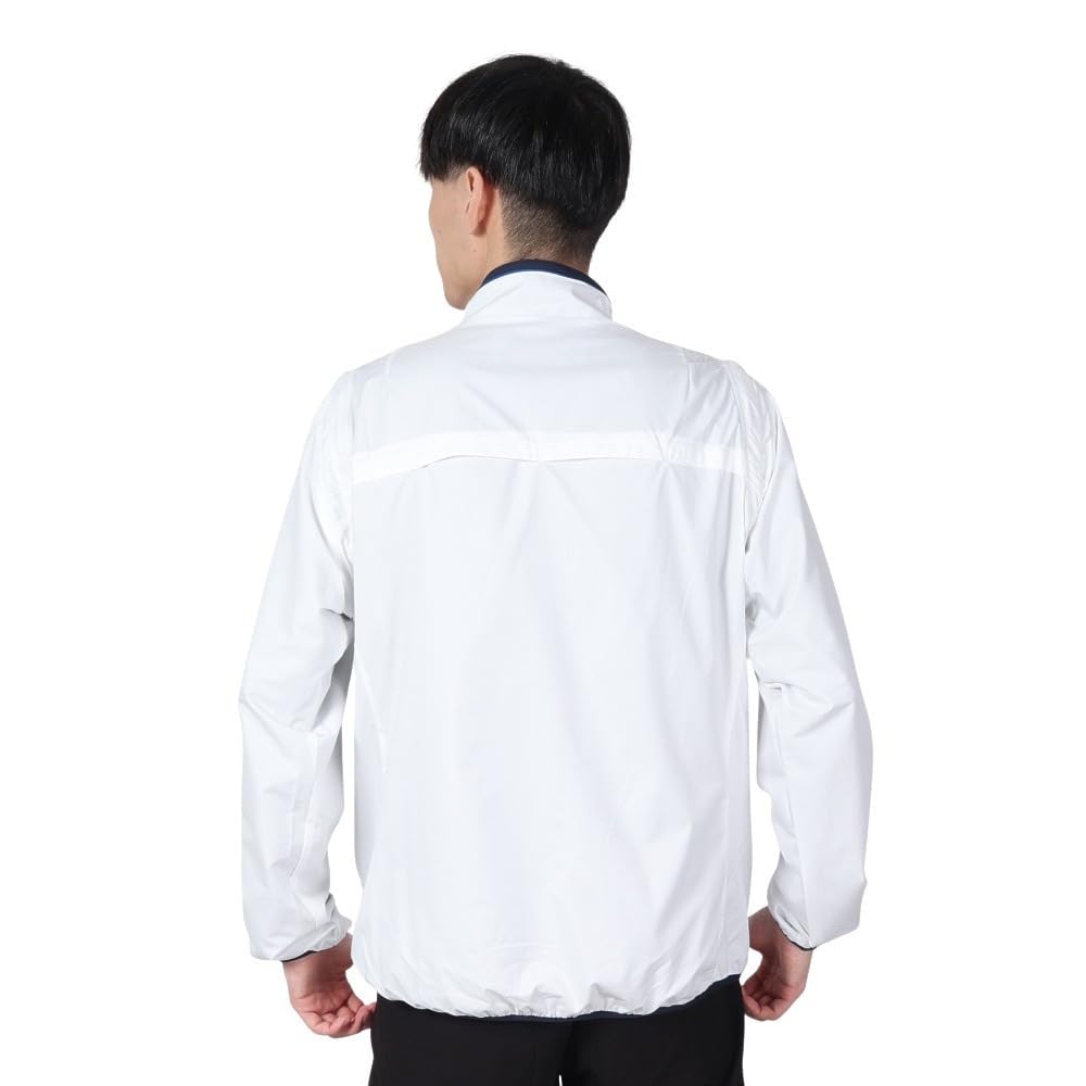 Coq Sportif Blouson Classic Avtakbare ermer Vindtett Heat Navi Golf LG4FWB00M WH00 M [Le Golf] [Stretch Forcer] 2-veis Vannavvisende Herre (Hvit)