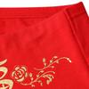 Celebratory Red High Waist Cotton Underwear With Golden Print For All Seasons