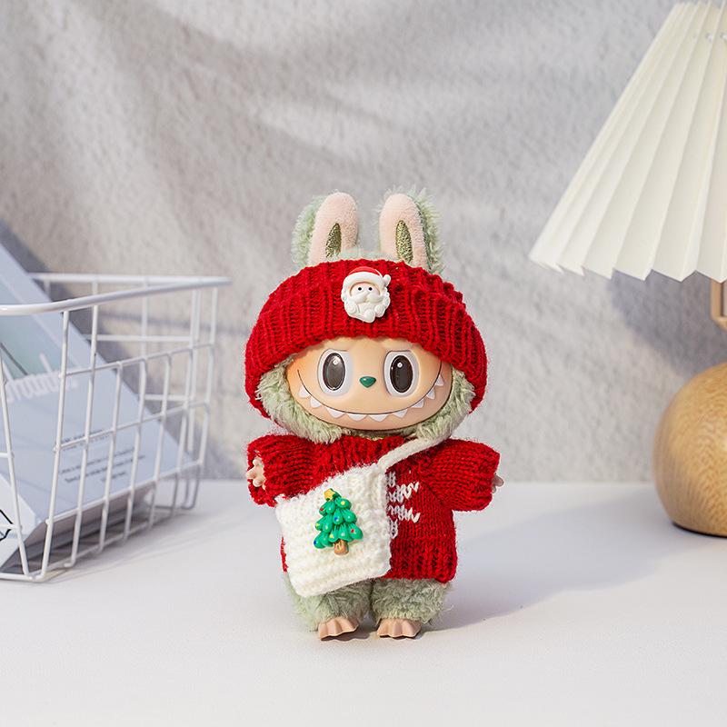 Labubu Christmas Sweater & Accessories Set for All Generations Keychain