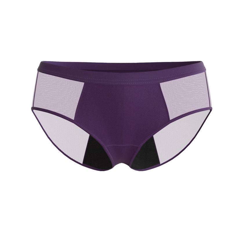 

4-Layer Leak-Proof Low-Waist Menstrual Underwear 4XL темно-фиолетового