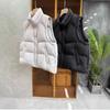 Heavy Quality Goods! Light Warm and Loose White Duck Down Jacket Stand-up Collar Vest for Women