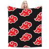 Japan Anime Blue Clouds Akatsuki Neji Blanket Soft Warm Flannel Throw Blanket Bedspread for Bed Living Room Picnic Home Couch