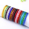 Artificial Crystal Bracelet, Single-loop Glass Pendant Bracelet, Elastic String Bracelet
