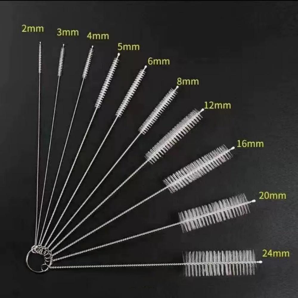 Нейлоновая Щетка-ершик Очиститель Бутылки Трубка Трубка Маленькая Длинная Очистка Набор из 10 шт.