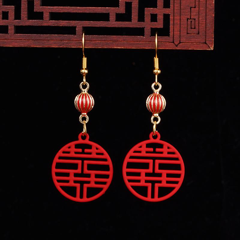 Винтажные синие серьги-кипао с бабочками - аксессуары в стиле китайского ханьфу