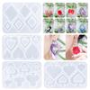 Playing Card Earring Silicone Mold Resin Pendant Mould Epoxy Casting Craft Decor