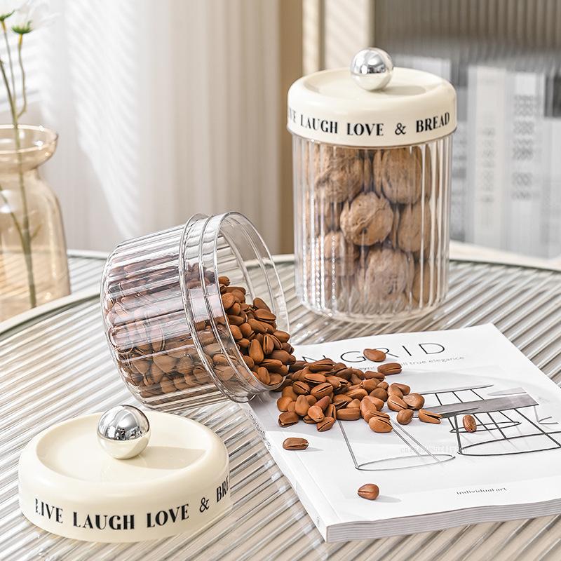 New Simple Grain Tank Plastic Sealed Jars Household Kitchen Grain Storage Box Coffee Bean Powder Storage Tank Storage Container