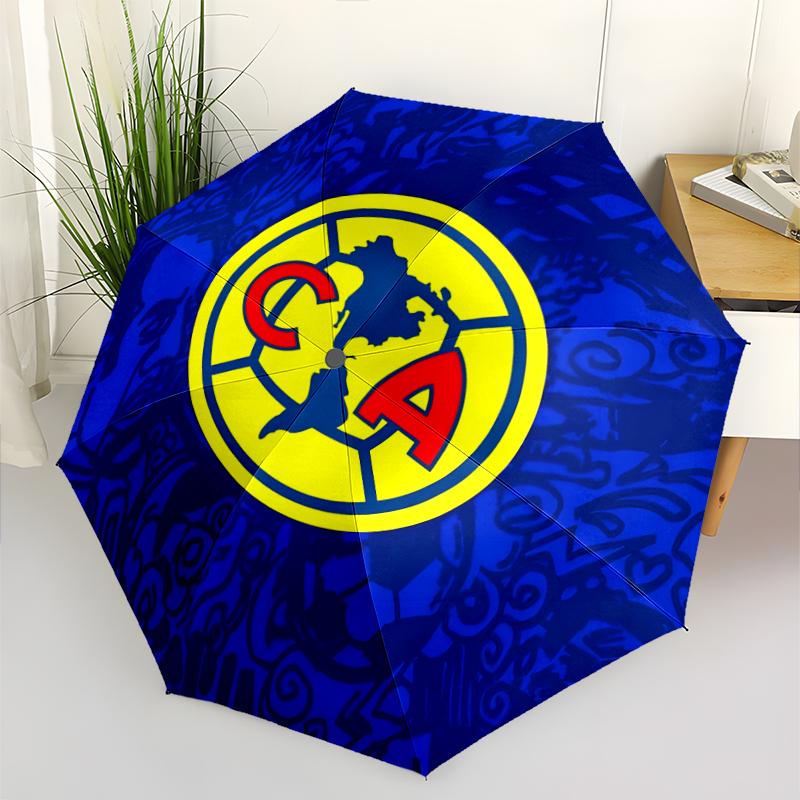 Club América Fashionable Automatic Opening/Closing Folding Umbrella. Portable and Foldable, Ideal for Gift, Travel, and Daily Use.