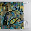 Boho Luxury Floral modern Shower Curtain flower printing Waterproof Polyester Bathroom Curtain with Hooks Bathtub Screen