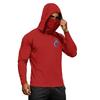 Men's Summer Hawaiian Print Quick Dry Long Sleeve T Shirt Ice Silk UPF50 Plus Sun Protection Hooded Sports Fitness Outdoor Top