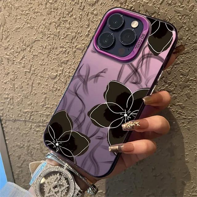 

Чехол для телефона с гальваническим покрытием серебром IMD «Цветы в полном расцвете» для iPhone 16 15 14 13 12 11 Pro Max 16E, противоударный чехол For iPhone 11 Pro Max