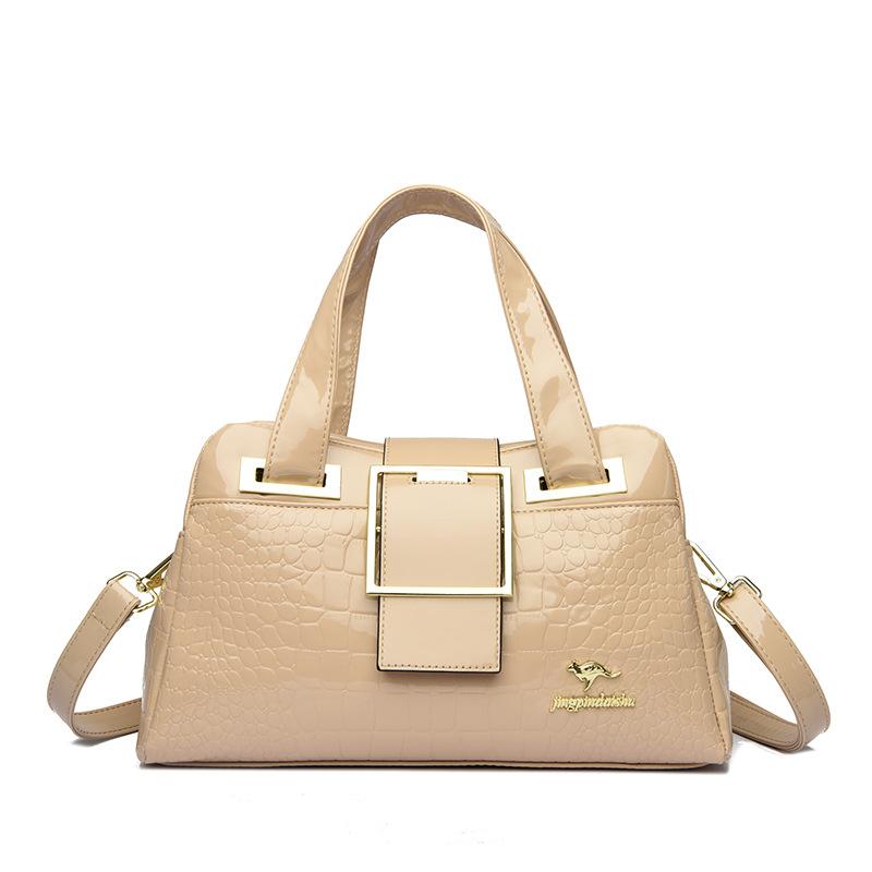 

Сумка-тоут с узором крокодила, на плечо, мессенджер, для поездок хаки