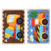 Kids New Wooden Two-sided Strip 3D Puzzles Wood Vehicle Fruit Jigsaw Puzzle Toy for Children Baby Learning Educational Toys Gift