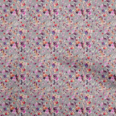 Baumwoll-Flex-Stoff, Grau, abstraktes Blumenmuster, Quilting-Zubehör, Druck, Nähstoff, Meterware, 40 Zoll
