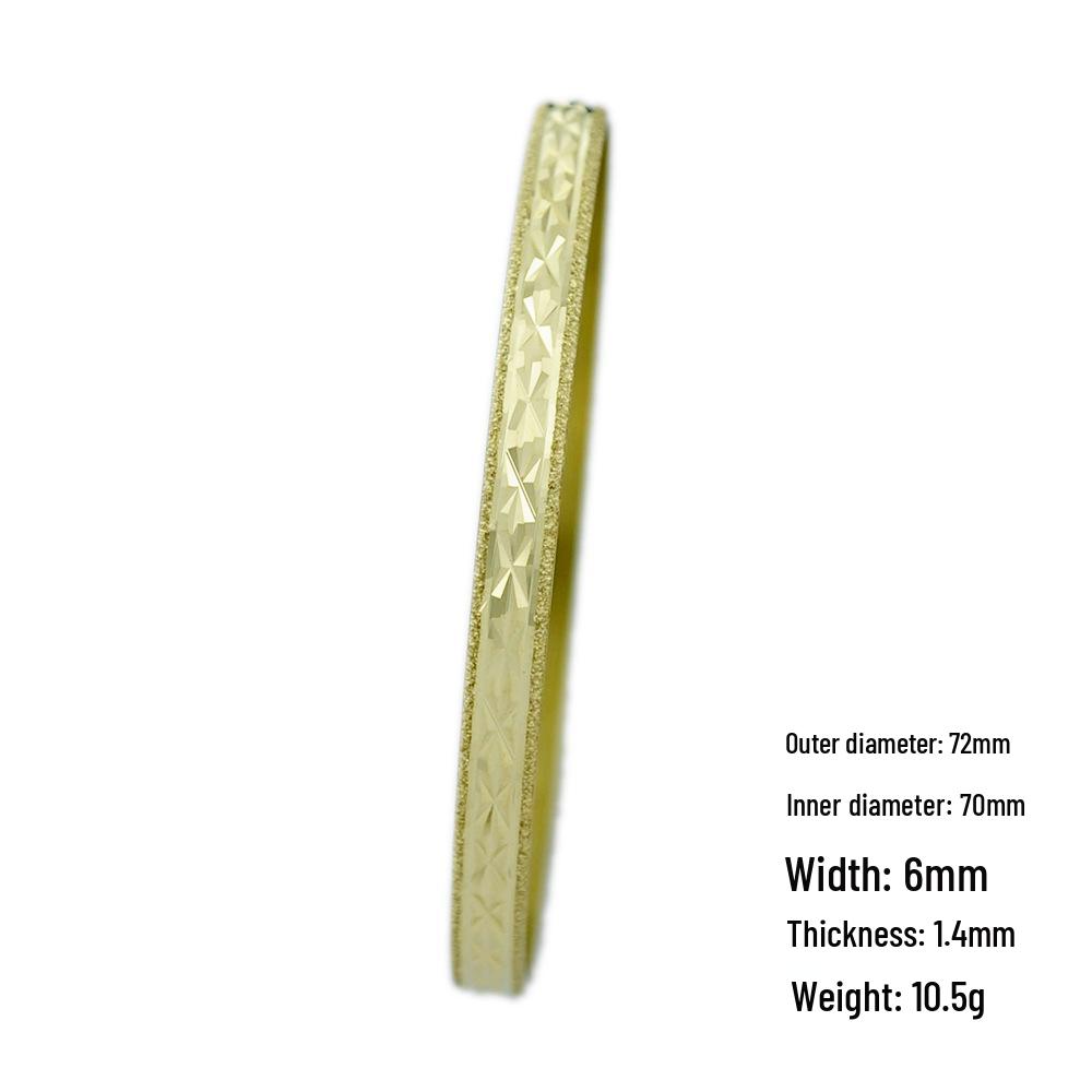 2024 Premium Brass-Plated Frosted Ring Coil Bracelet