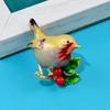 Blucome Wielokolorowe broszki Robin Bird wysokiej jakości emaliowane broszki dla przyjaciół biżuteria na Boże Narodzenie i Nowy Rok