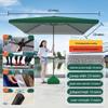 Outdoor Rectangular Sunshade Canopy Umbrella