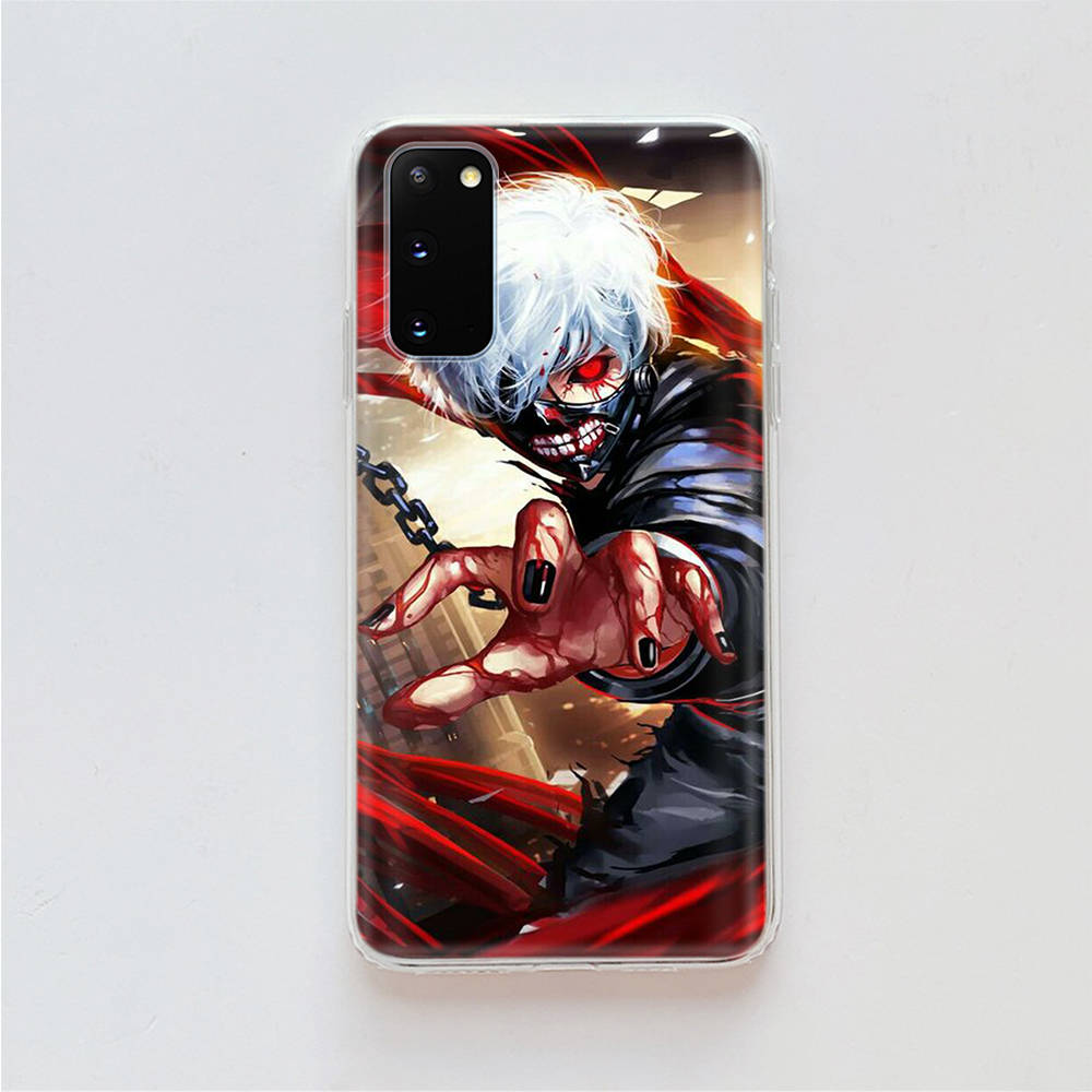 

AD94 Tokyo Ghoul аниме прозрачный чехол для Samsung A04 A14 A23 A34 A54 M23 M33 M52 M53 Realme 10 9 C30S C35 C55 VIVO Y02 Y21 Y33S Y51 X80 V25 чехол Tecno Camon 19 pro эбеновый
