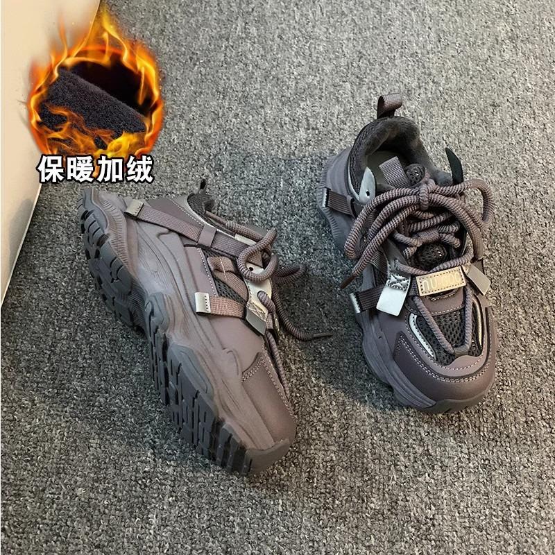 Damen Winterschuhe Samt Damen Schuhe Vielseitige Damen Plateau Freizeitsportschuhe