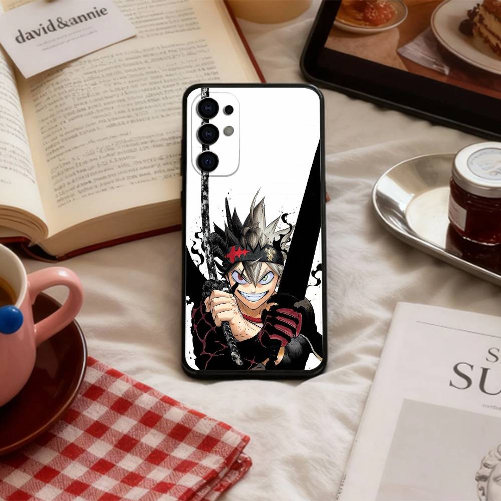 Magic B-Black C-Clover   Phone Case For Samsung S 25,24,23,22,30,21,10,9,Ultra,Plus,Lite,FE,4,5 G Soft Black Case