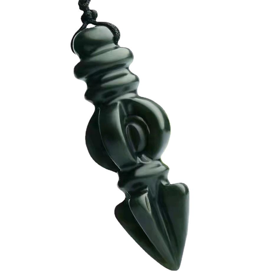 Jade Hetian Qingyu Vajra Pestle Pendant