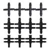 4/7mm Reducing To 3/5mm Single/Double Barb 4-Way 6-Way Water Splitter Garden Drip-Irrigation Arrow Water Diverter 50Pcs Black