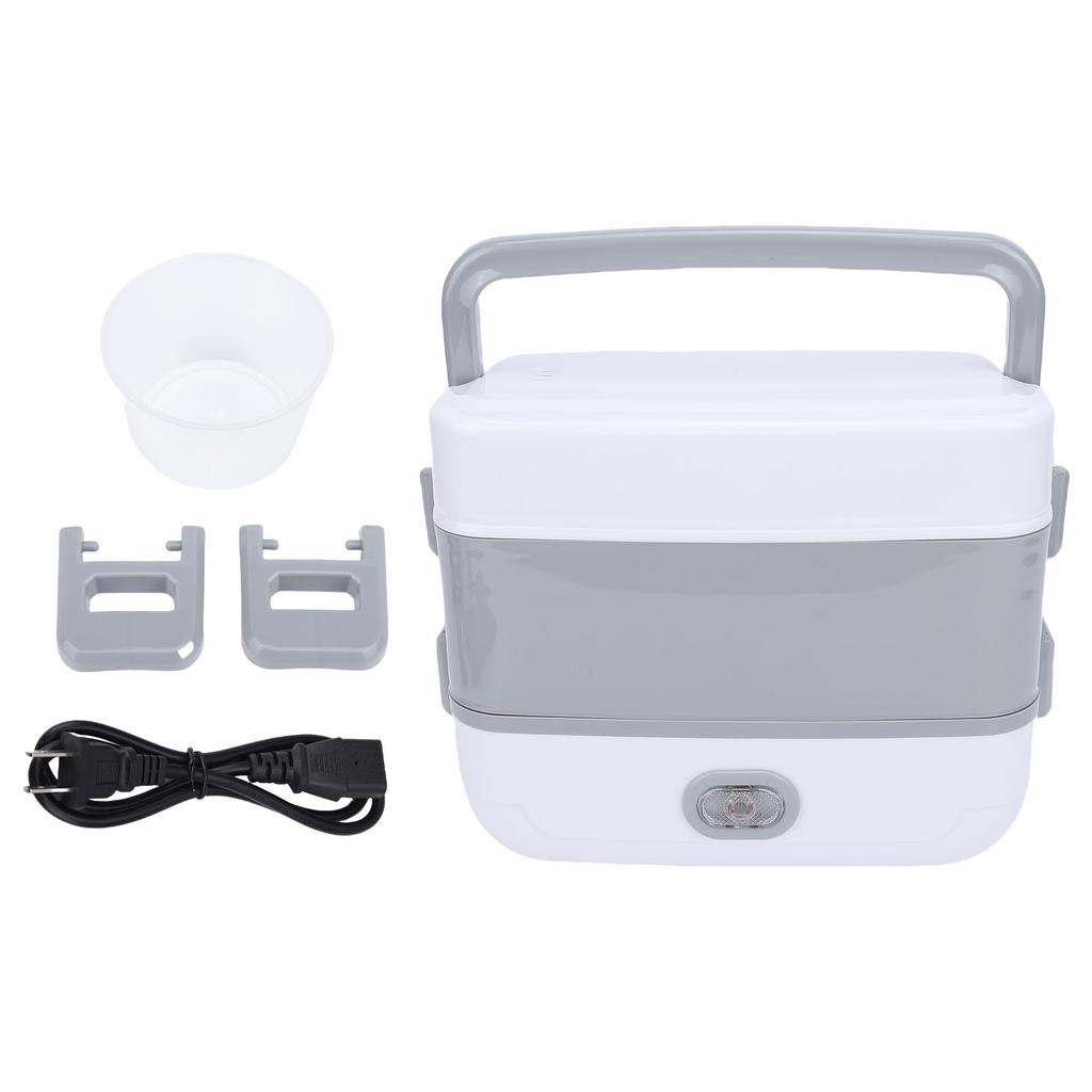 250W Electric Lunch Box with 4 Stainless Steel Food Container Multifunctional Insulated Plug in Heated Lunch Box for