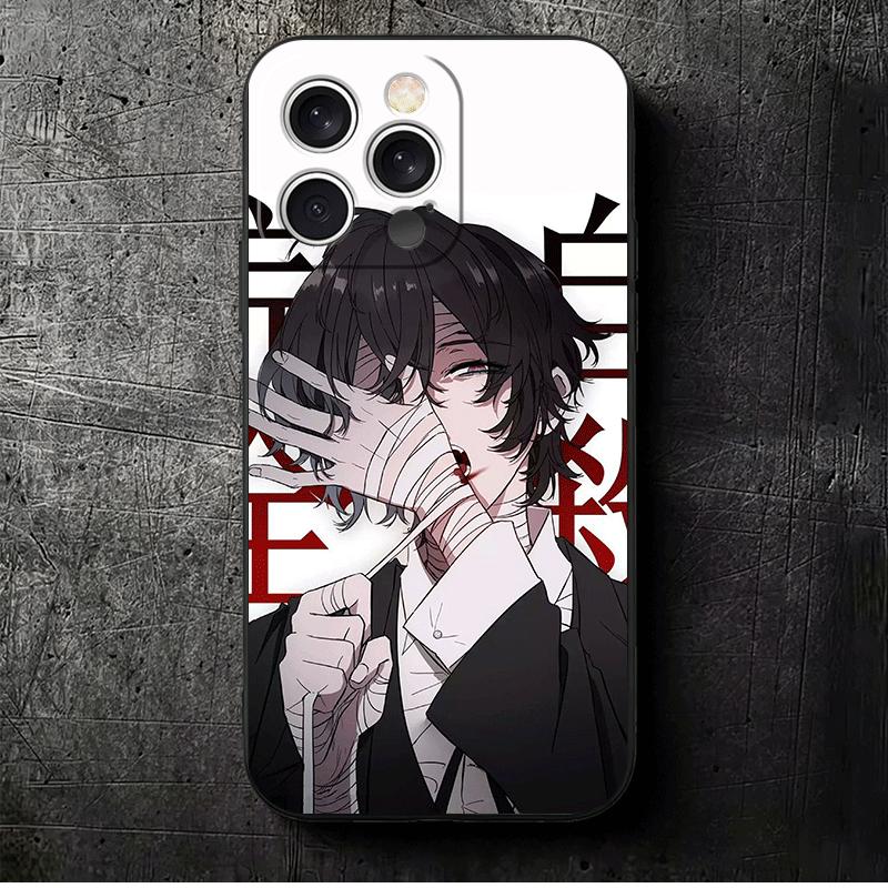 

Мягкий чехол для телефона Bungo Stray Dogs Дазай для iPhone 16 16E 17 Air 15 Pro Max 14 Plus 13 Mini 11 12 7 Черная задняя крышка iPhone 13 Mini