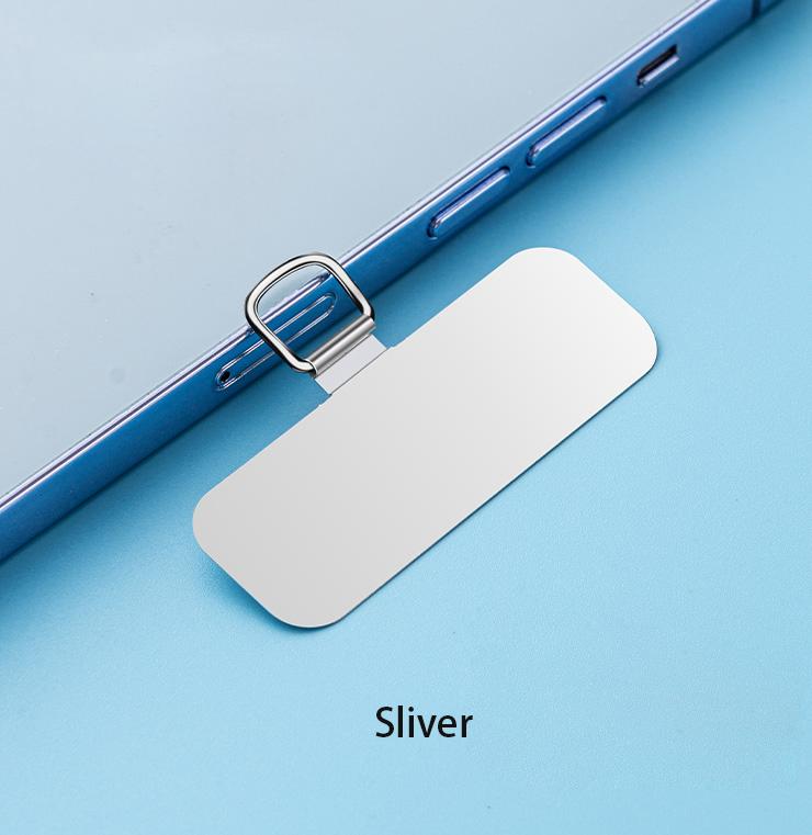 

0.17mm superthin 304 stainless steel Phone Lanyard Card Gasket Wrist Cord Straps Patch Tether Pad Detachable Neck clip Metal