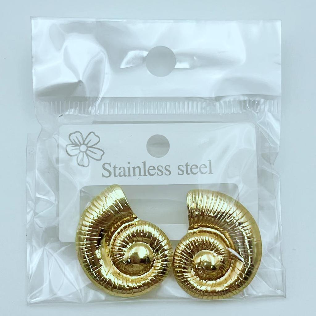 European American Trendy Cross-Border Punk Cold Wind Stainless Steel Earrings Geometric Irregular Drop Fashion Jewelry