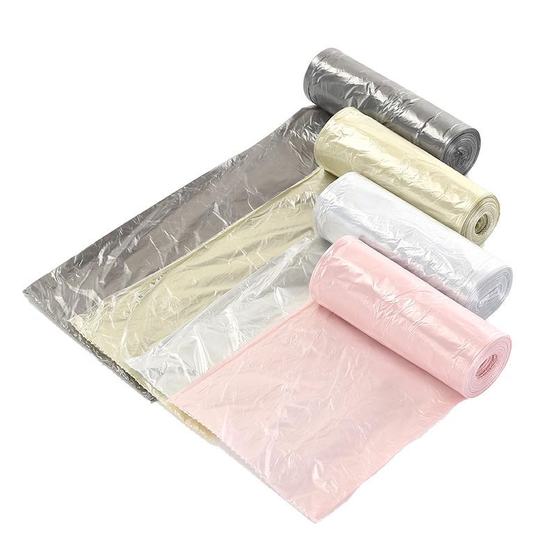 5 Rolls of Thickened Silver Steel Garbage Bags - Point-Break Design, New Material, Colored, Medium to Large Size for Kitchen and Bathroom Use
