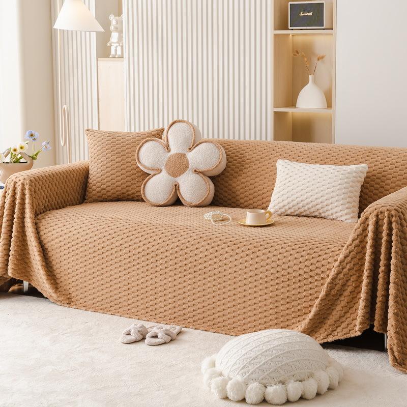 

Зимний плюшевый цельный чехол для дивана, утолщенное теплое полотенце для дивана, зимний высококачественный нескользящий чехол, включающий все необходимое 180*130cm