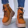 Thick-soled fashion boots autumn and winter new soles high-heeled colored short boots boots water table