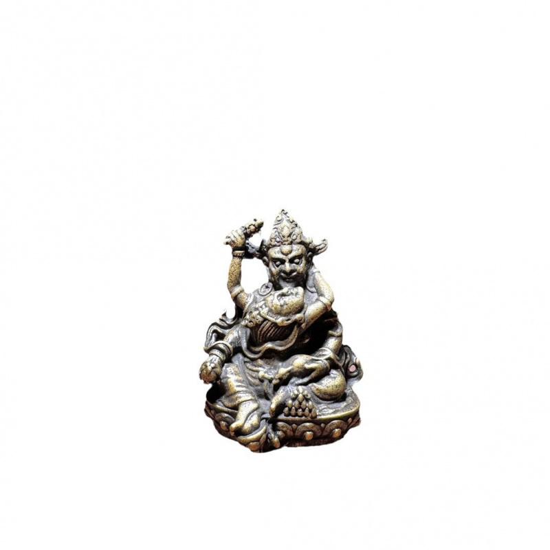 Huang Cai Shen Antique Imitation Crafts Copper Sculpture Ornament Iron Pendant Accessory Hanging Tibetan Style Collectible Craft