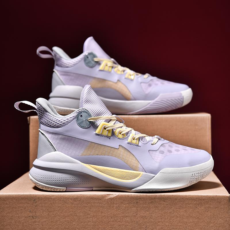 Custom Logo Basketball Shoes Free Design Shock Absorption and Wear Resistant Outdoor Sneakers for Men Women with Mesh Insole