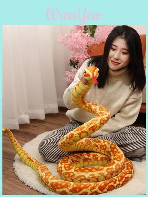 Lifelike Snake Stuffed Animal With Soft Short Plush For Kids And Pet Props