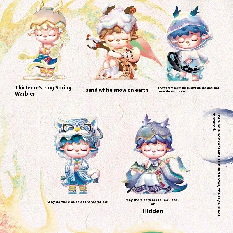 Mimi Leisurely Immortal Series Blind Box Cute Handmade Action Figure Mystery Box Model Toys Girl Birthday Gift Desktop Ornament