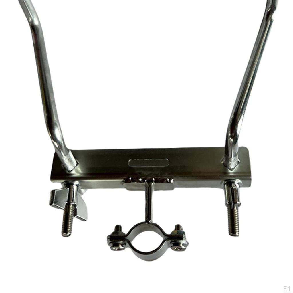 Adjustable Clamp for Cowbell Holder on Bass Drum Kits