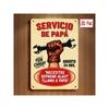 Vintage Servicio De Pap Metal Poster Retro Office Wall Decor Tin Sign